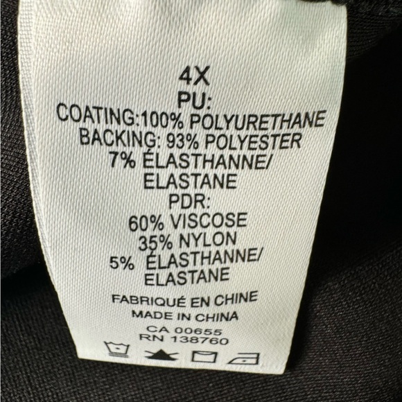 Pennington's In Every Story Black Faux Panel Front Leggings Size 4x - Picture 9 of 9